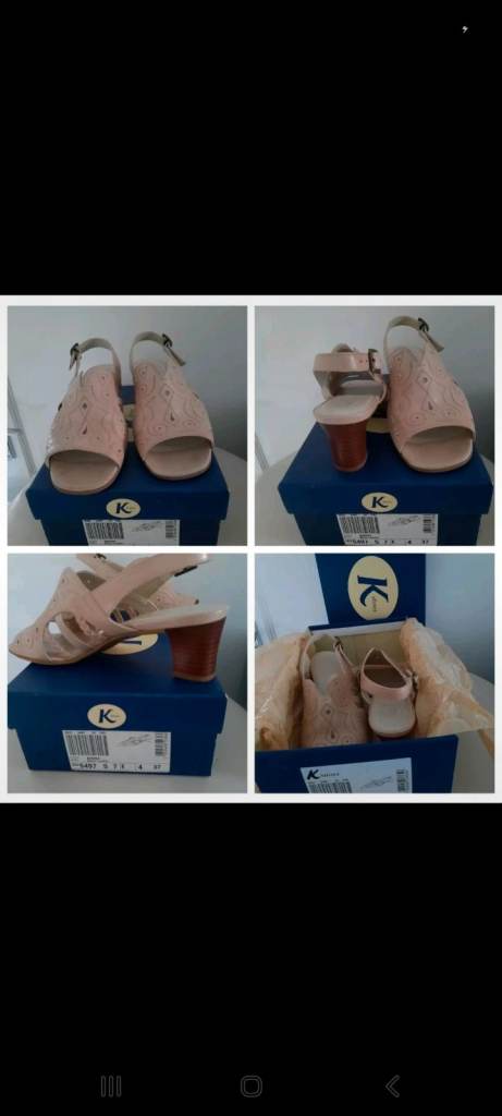 Ladies K Signa Stone Leather Shoes , Exquisite Design with Box Size 4 