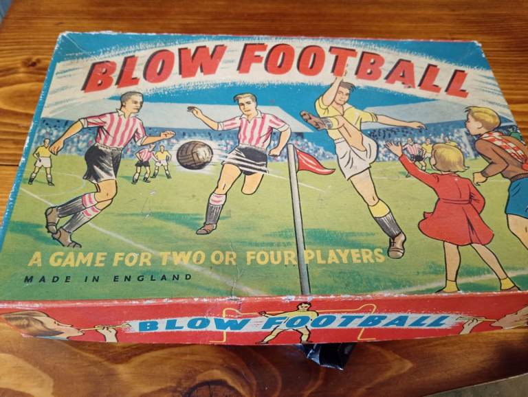 1950s blow football game 