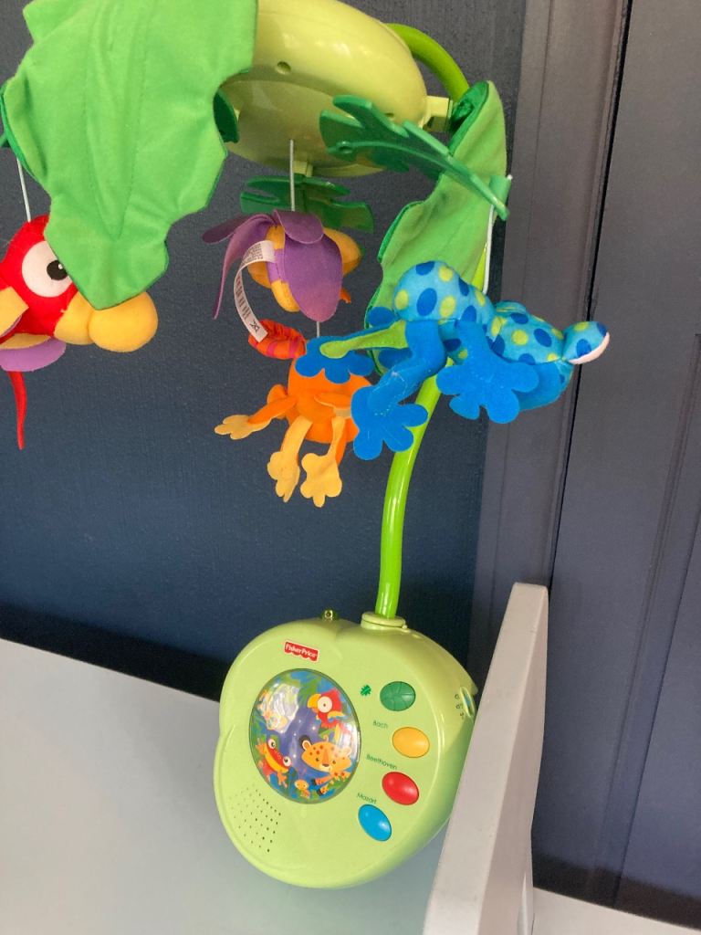 Rainforest baby mobile for cot