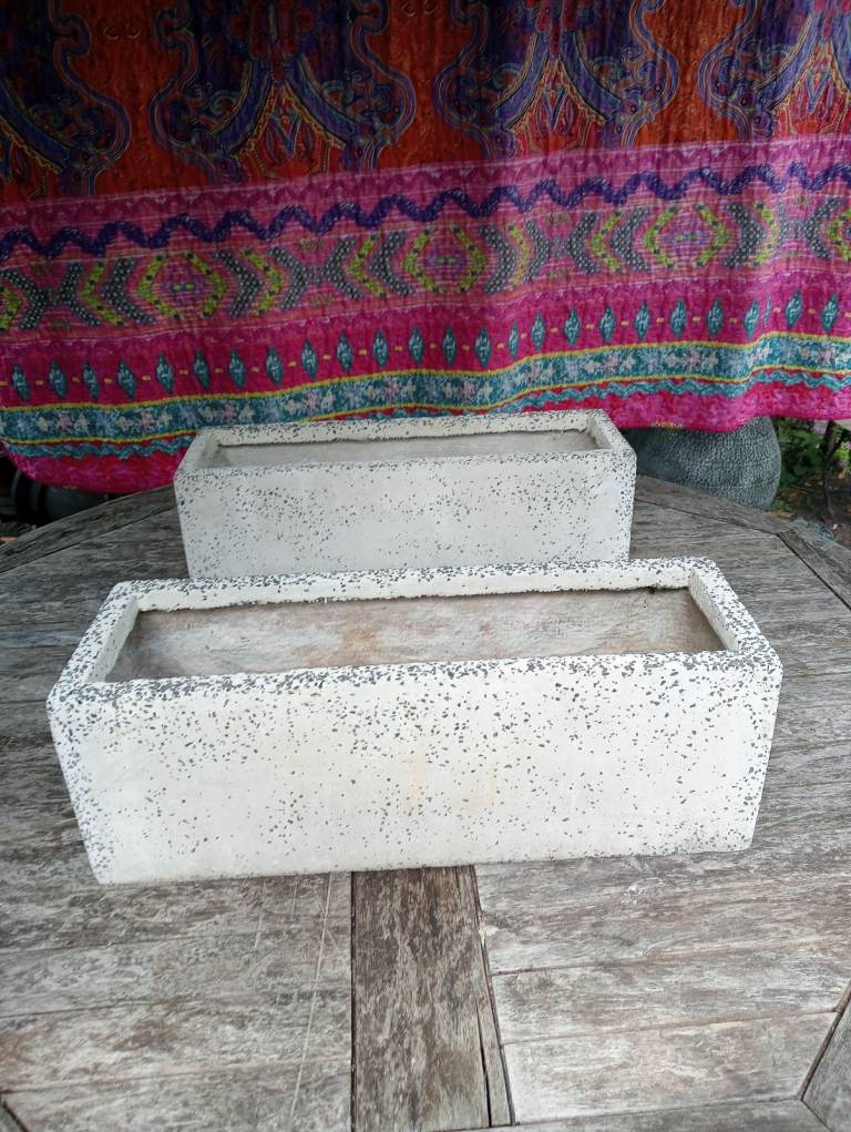 Textural windowsill troughs plant troughs garden planter balcony planter window plant pot