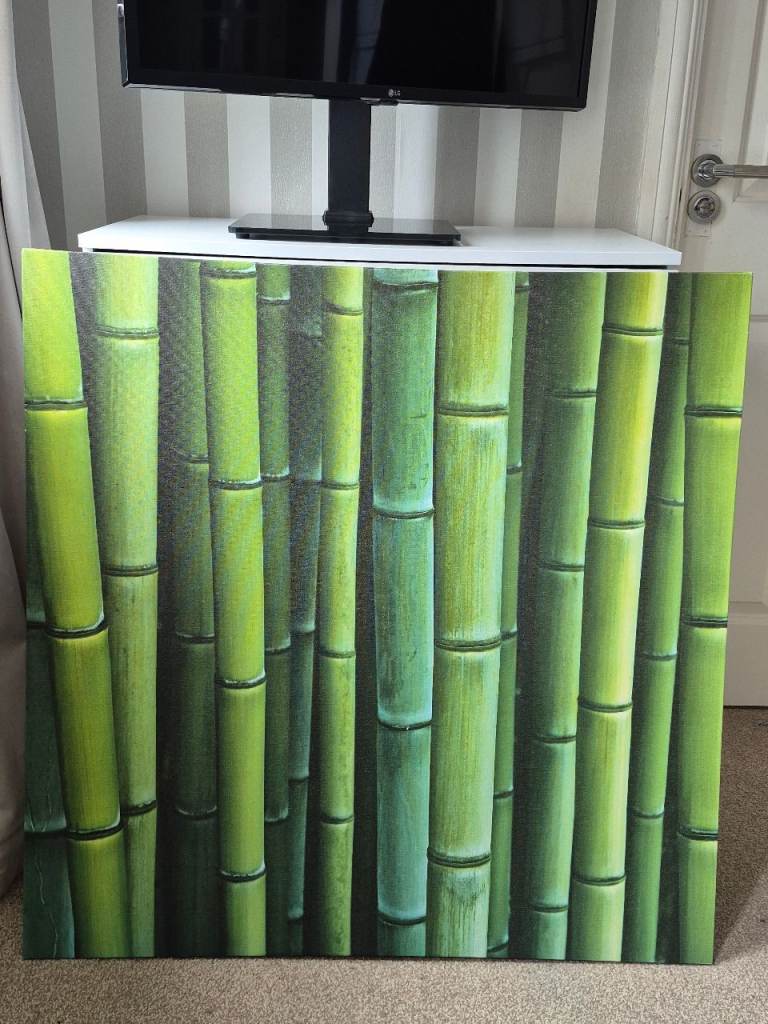 Ikea Green Bamboo Canvas Wall Art