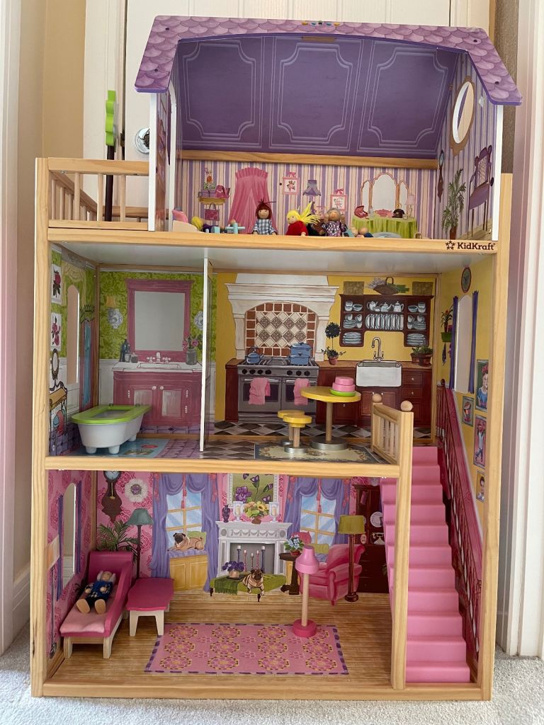 KidKraft Kayla Wooden Dolls House with Furniture and Accessories Included