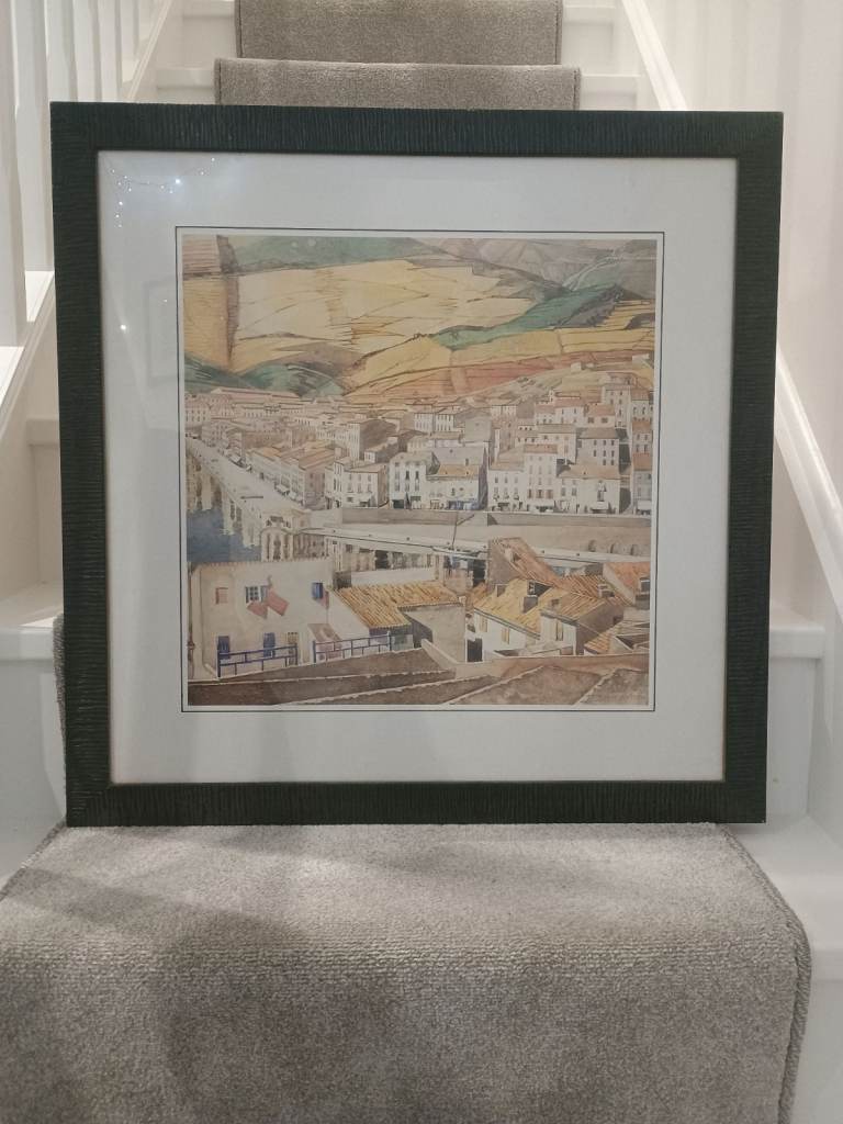 Large Framed Print Charles Rennie Mackintosh Port Vendres, La Ville c1925 France