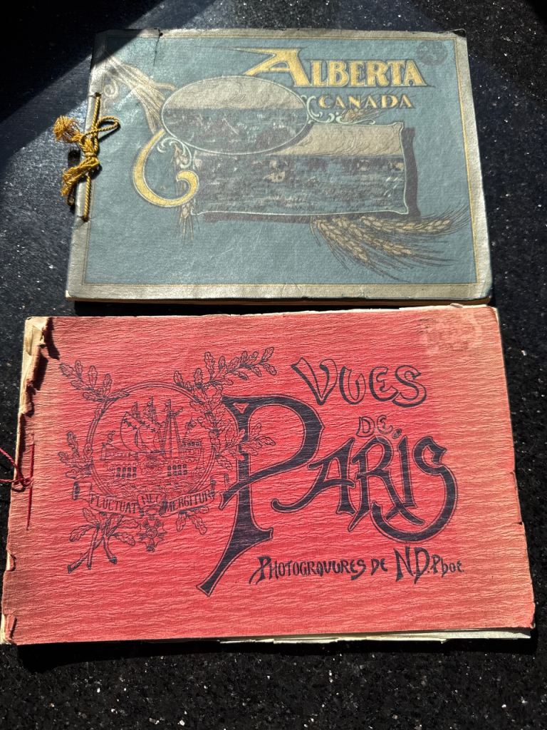 Old Souvenir Booklets of Paris and Alberta
