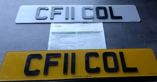 Personalised Registration Number Private Plates CF11COL 