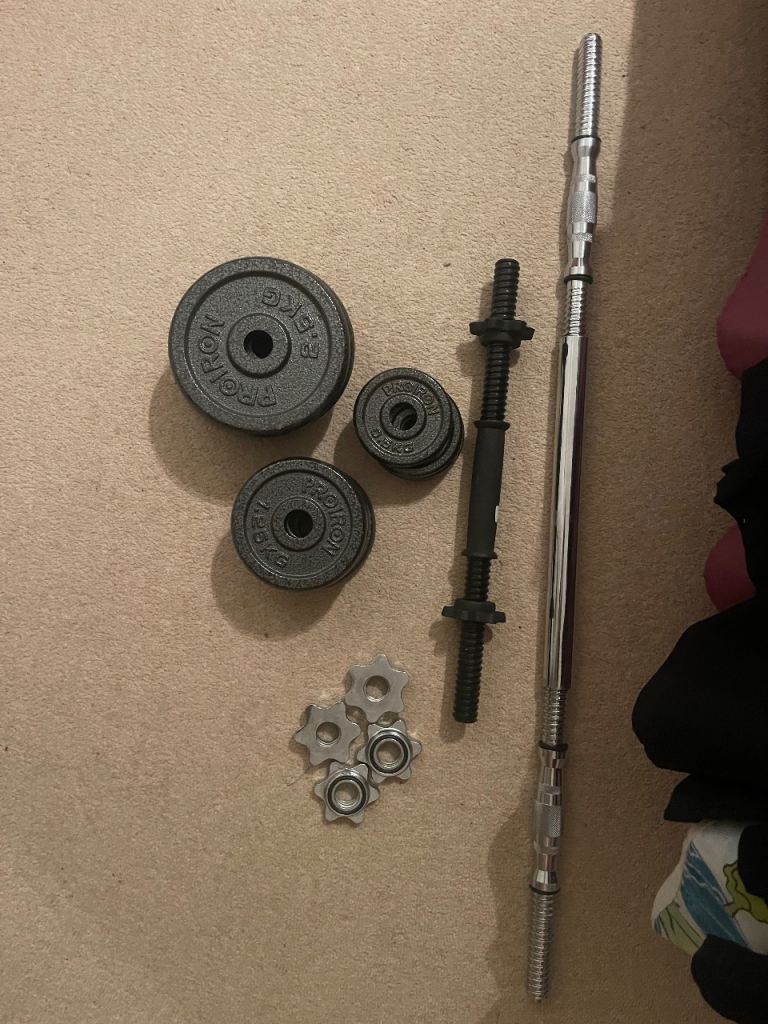 image for Pro-Iron dumbbells weights and Bar set 