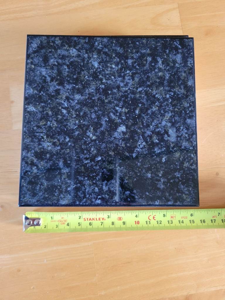 Approx 20 6inch black speckle tiles