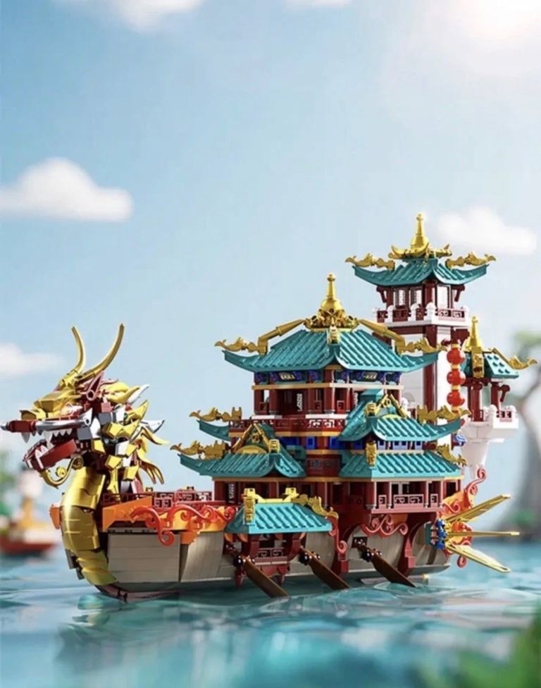 1800+ Piece Stunning Dragon Boat Building Block