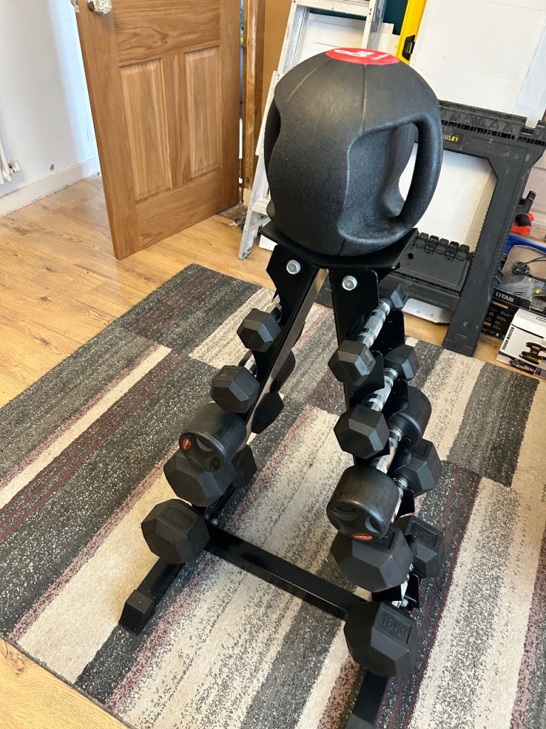 FXR weight stand with dumbbell weights