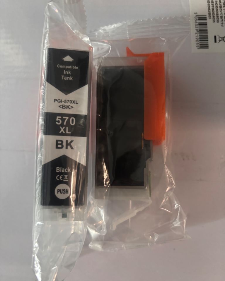 2 x Black XL Ink Cartridges Canon PGI-570 & CLI-571 Compatible PIXMA Printers 