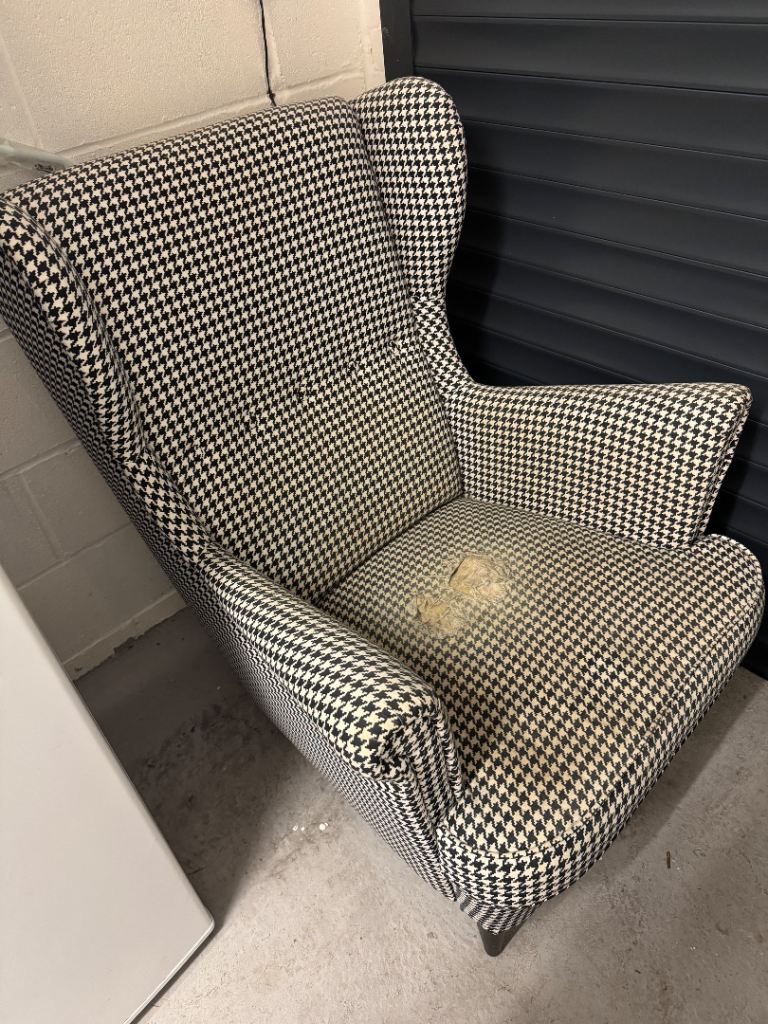 ikea armchair - seat pad damage as pictured