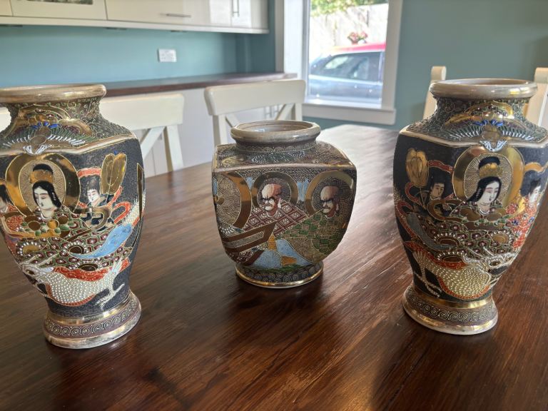 Set of 3 reproduction vases