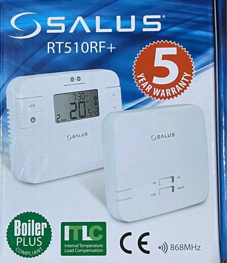 SALUS RT510RF 5/2 7 DAY PROGRAMMABLE DIGITAL WIRELESS ROOM THERMOSTAT