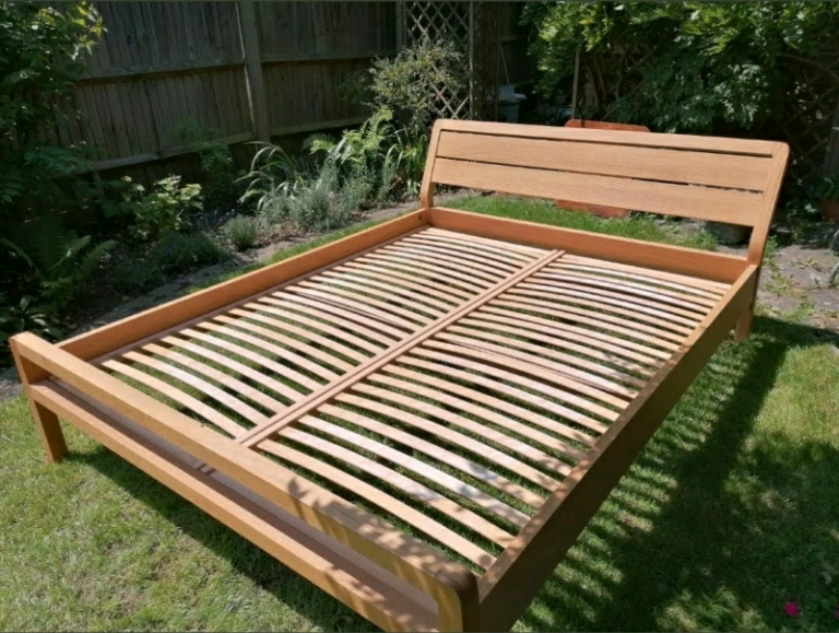 Habitat Radius Solid Oak EU King Size Bed Frame 