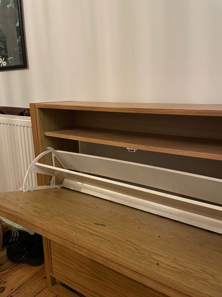 John Lewis Oak Shoe Storage Cabinet 