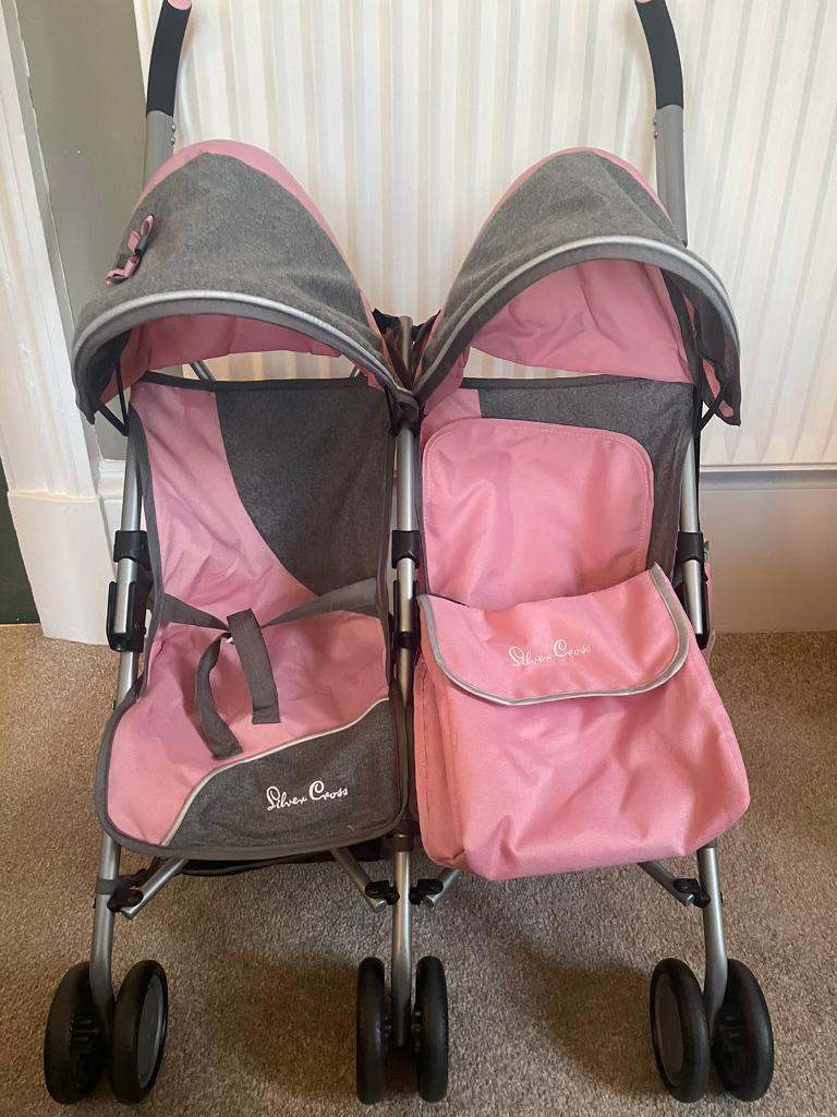 Dolls Silver Cross Twin Double Buggy Immaculate condition! 