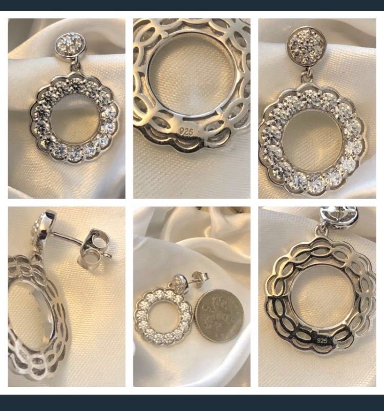Womans Swarovski earrings Silver 925 Brand new 