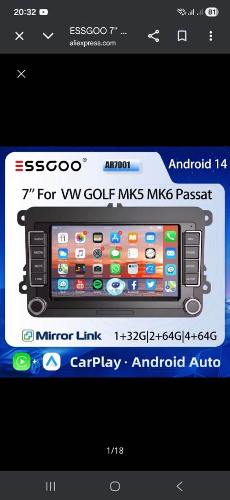 Unused car media centre 