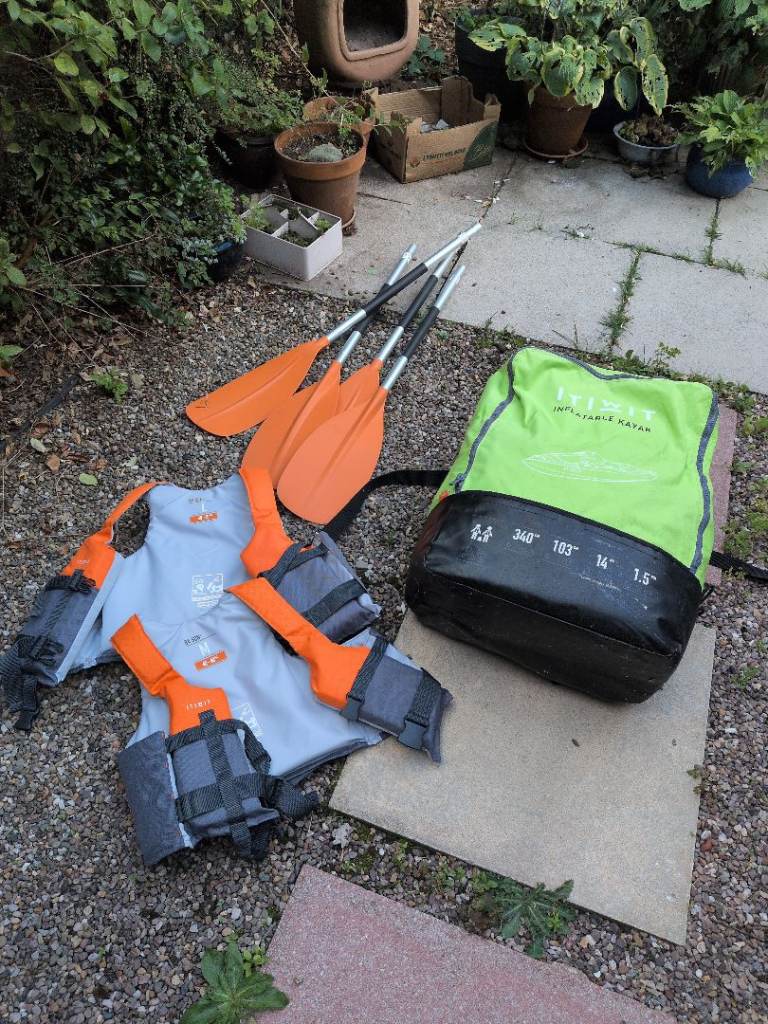 Itiwit Inflatable Kayak - Green, Good Condition