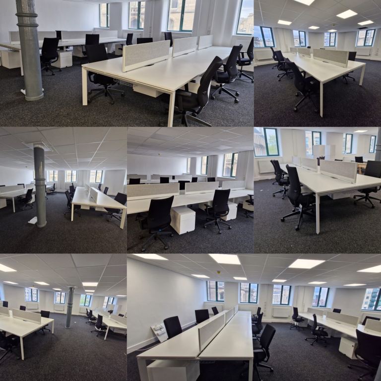Steelcase Frame one bench desks in excellent condition  (1400 x 800 tops) 50 available