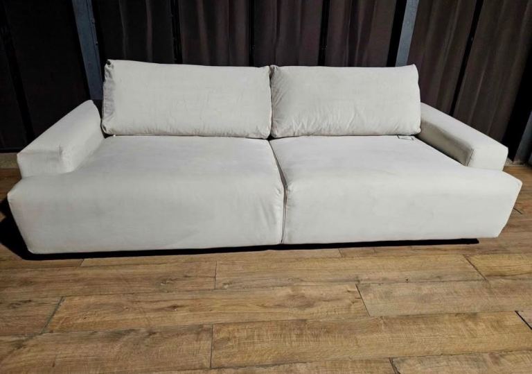 Cream Fabric Sofa Bed