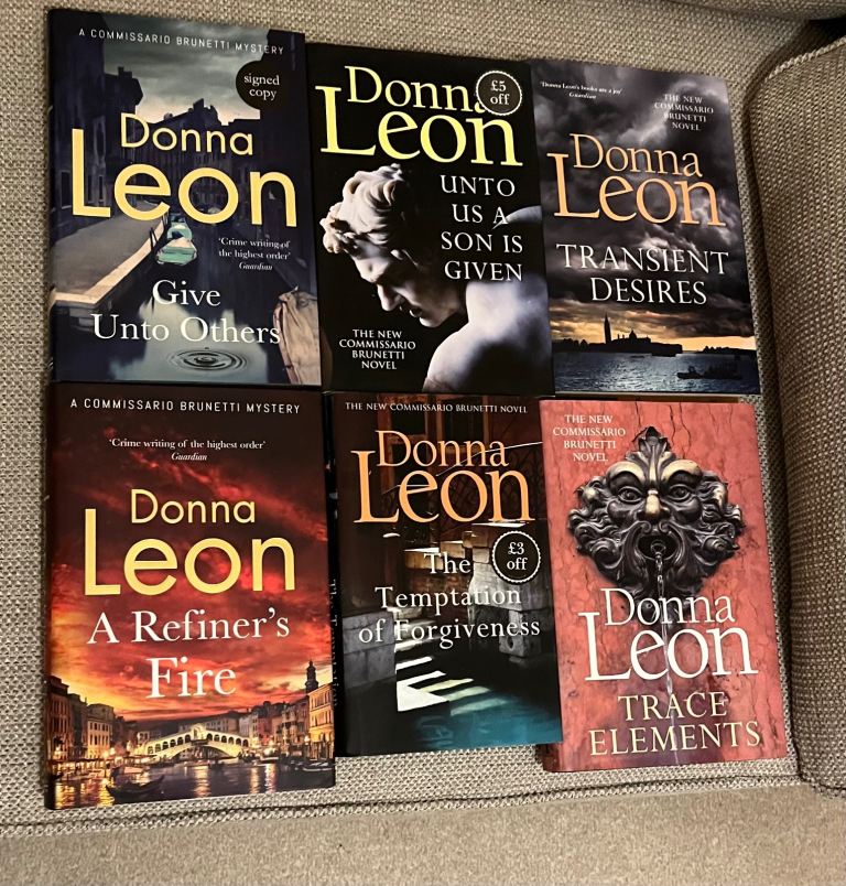 6 x Donna Leon Hardback Books