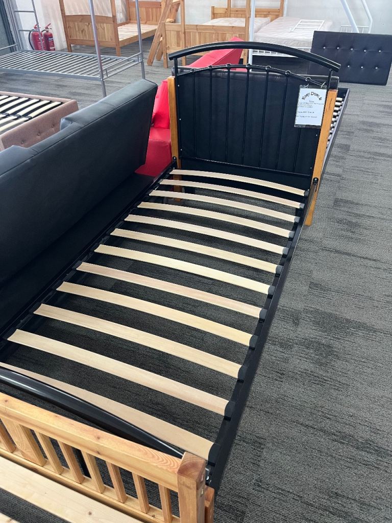 image for Tetras Single 3ft Black Metal Bed Frame