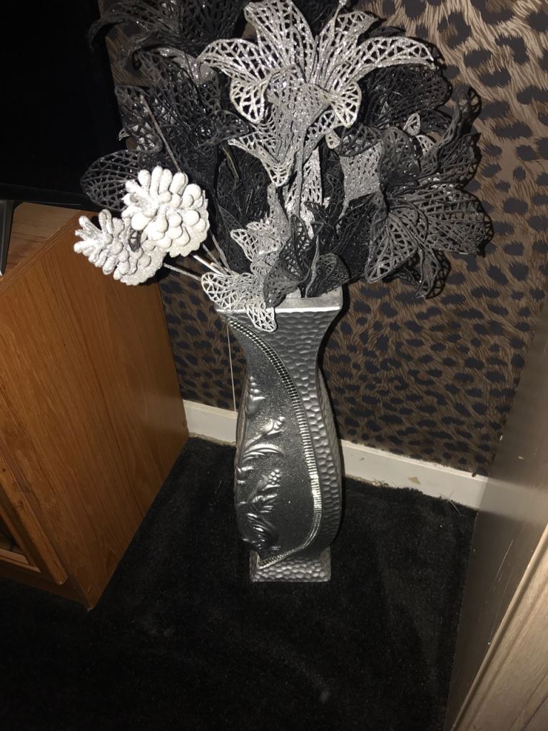 Large silver vase for sale 