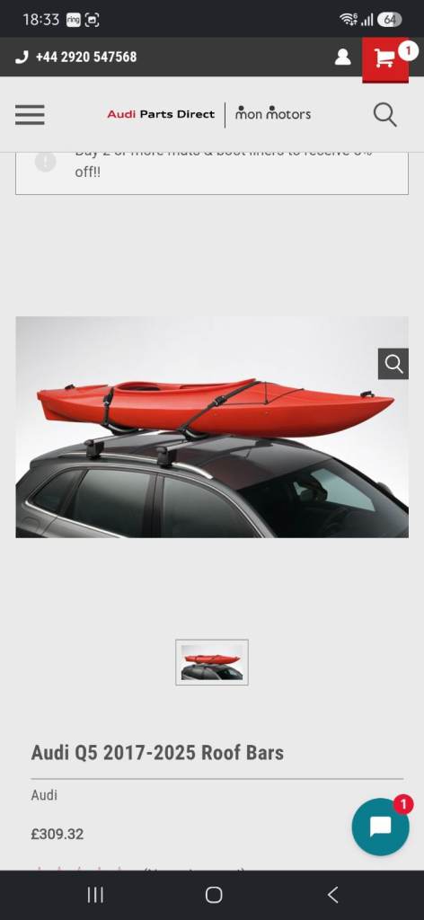 Audi Q5 2017-2025 Roof Bars