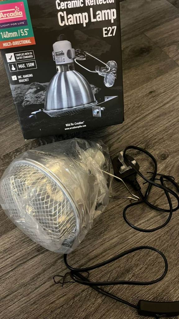 Arcadia Ceramic Reflector Clamp Lamp (E27, 140mm) – Great Condition