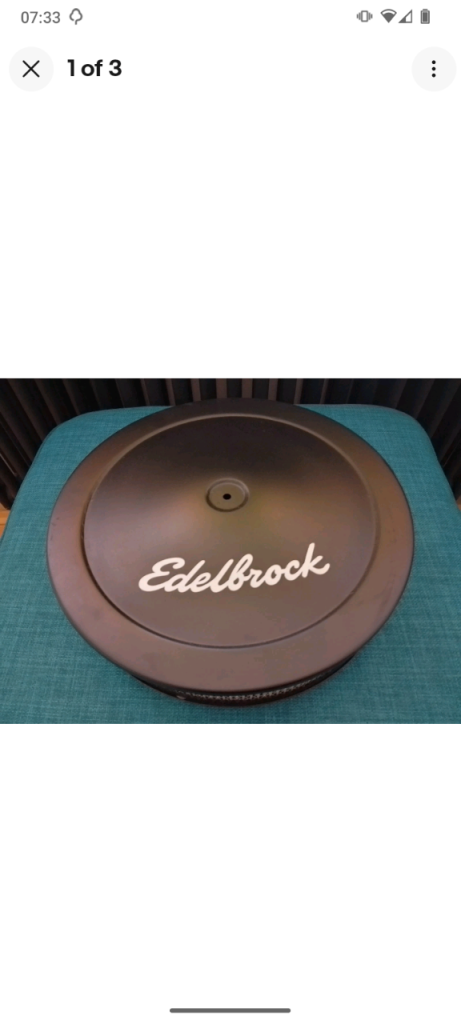 Edelbrock 1223 pro-floblack 14" round air cleaner/ filter