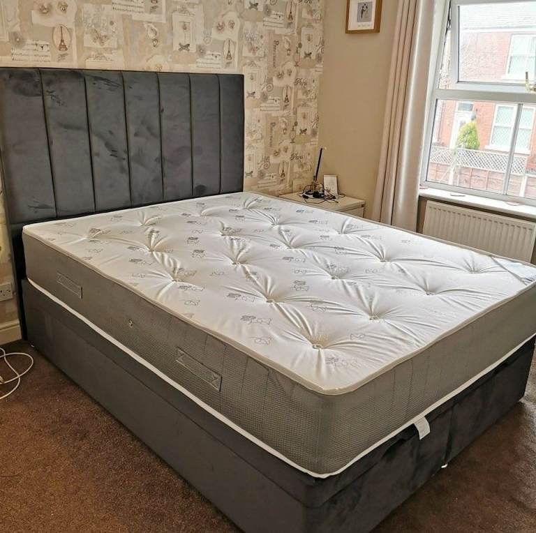New Small Double Storage Divan Bed With Drawers – Clearance Sale Price 🏷️