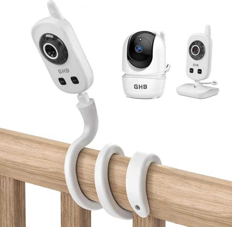 HOLACA Baby Monitor Bracket Flexible Crib Mount for 2.4 GHz GHB Baby Monitor