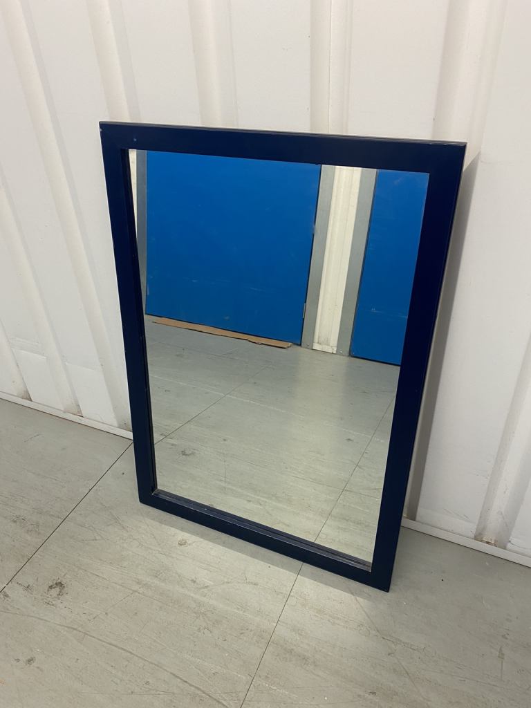 Mirror - dark blue frame 92 x 55 cm
