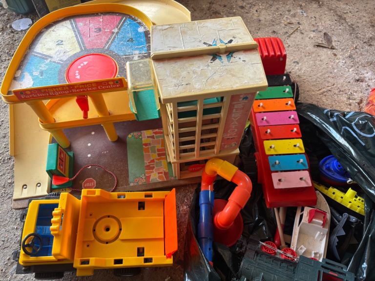 Free toys - old FP garage, xylophone etc