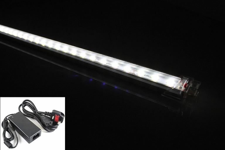 12V Powered 50cm / 100cm LED Rigid Strip Light, Connectable, Super Bright Cool White Light Colour
