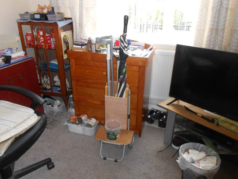 Hand made golf trolley