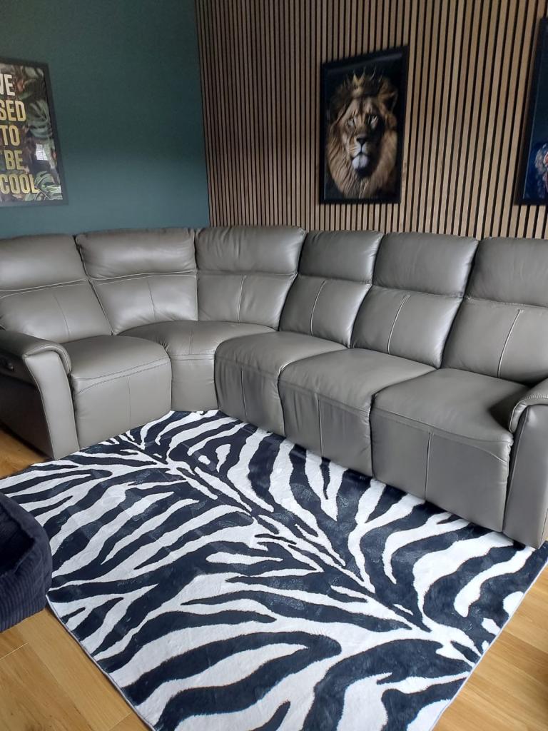 Grey Corner recliner sofa