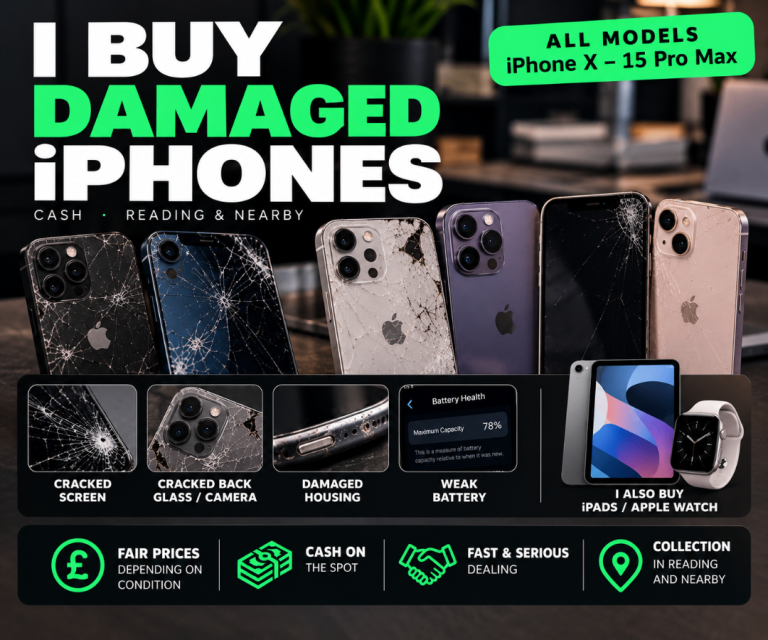 I Buy Damaged iPhones – Cash – Reading