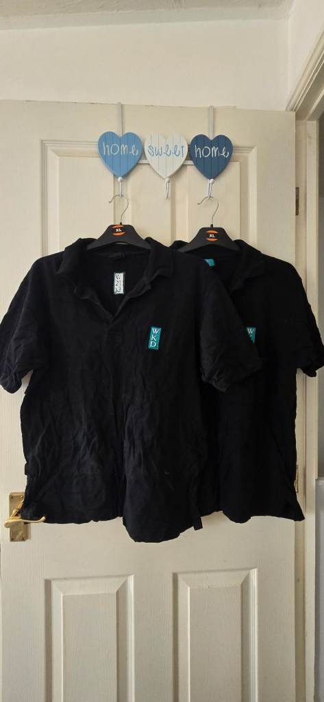Wkd Black Staff Polo Shirts - Size L, Good Condition