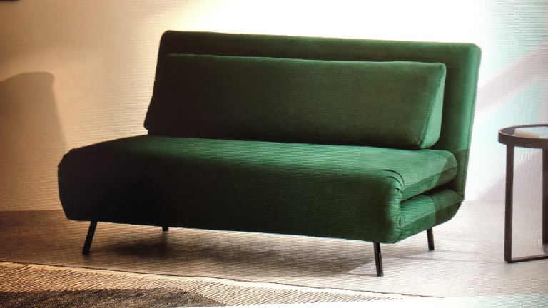 Made haru 2 seater futon/sofabed velvet moss green