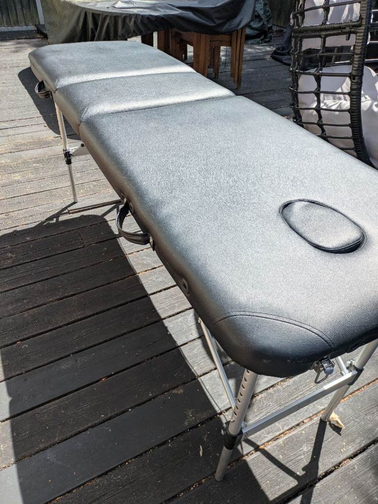 Portable Massage Table – Black, Good Condition
