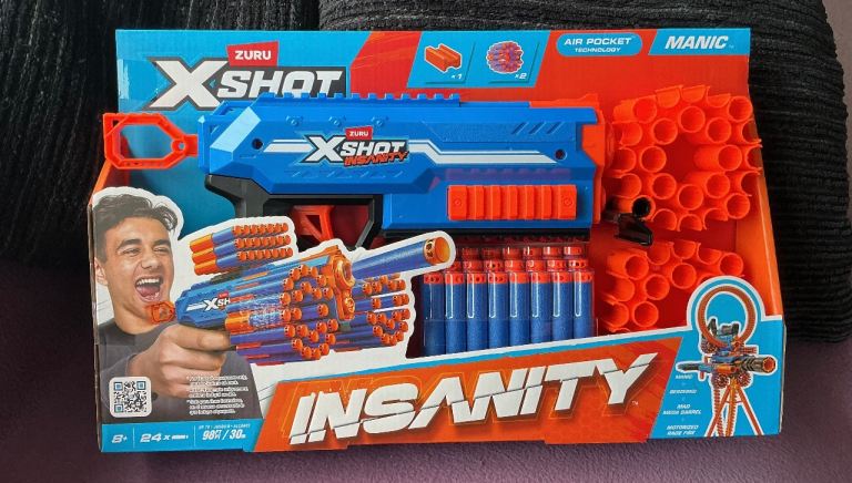Toy blaster gun Zuru X Shot Insanity. NEW IN BOX. Great fun. ONLY £5 !!