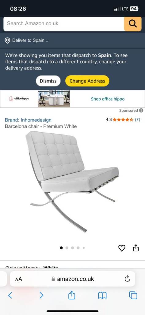 Offer Barcelona chair to be sold ASAP