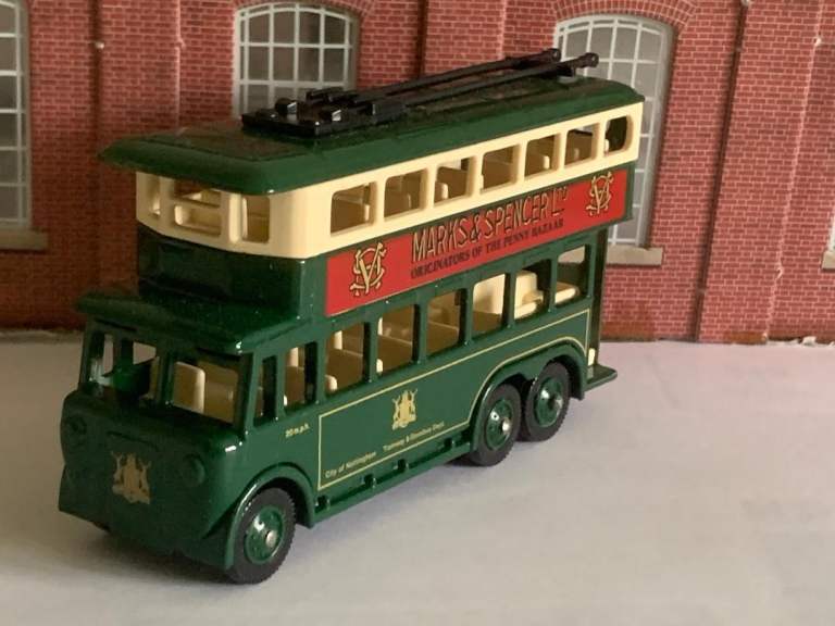 NOTTINGHAM City Transport 1928 SCALE MODEL TROLLEYBUS