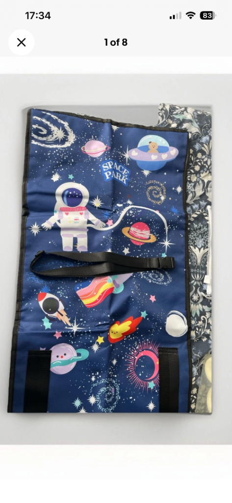 Kids Car Seat Travel mat with Space Park Design
