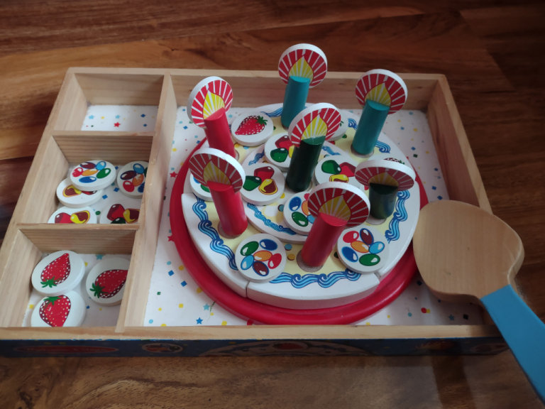 Melissa & Doug Wooden Birthday Cake Toy.
