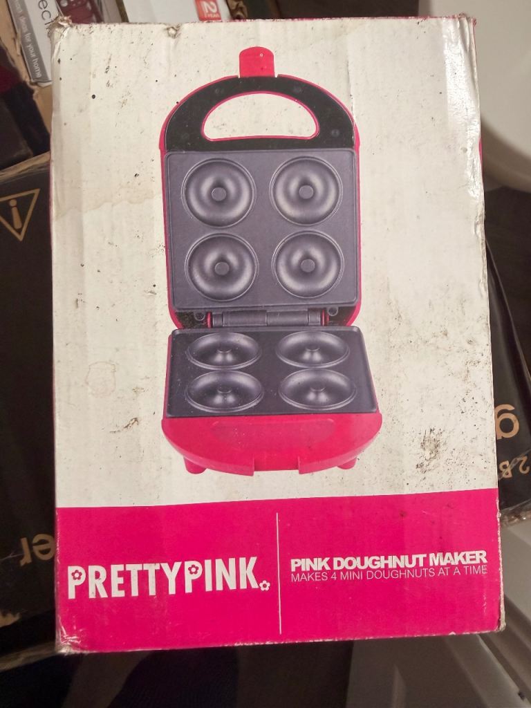 PrettyPink Mini Doughnut Maker – Brand New, Pink