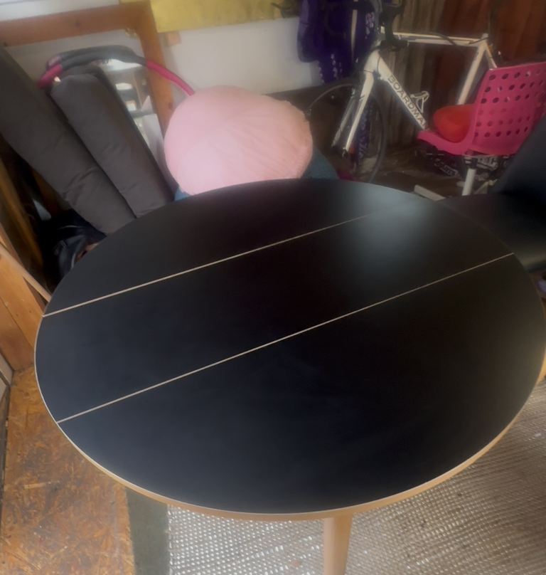 Habitat folding table and 2 chairs black