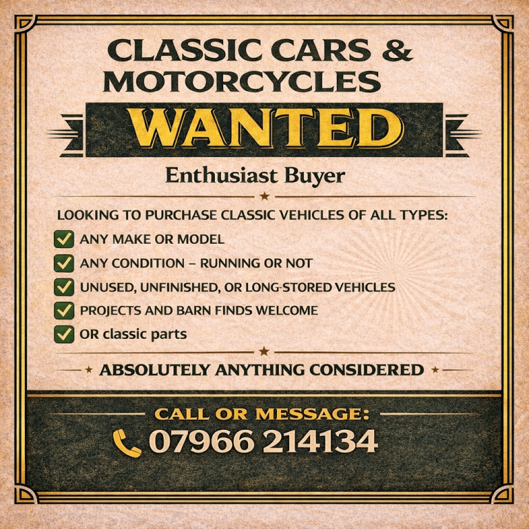 Classic car or motorcycle wanted 